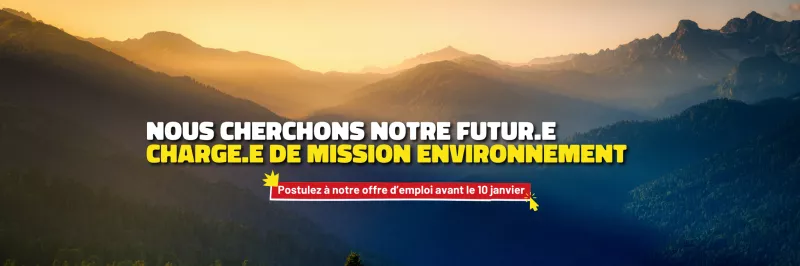 Offre d'emploi chargé.e de mission environnement. Postulez à notre offre !